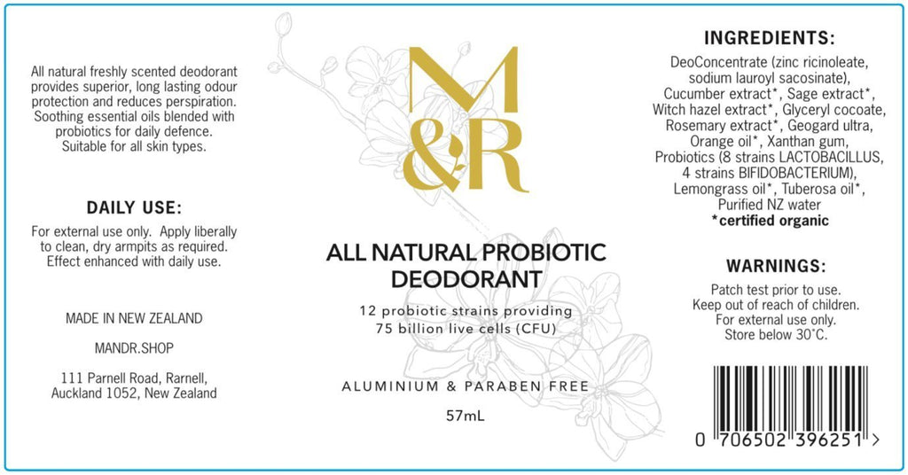 Hygiene - All Natural Probiotic Deodorant