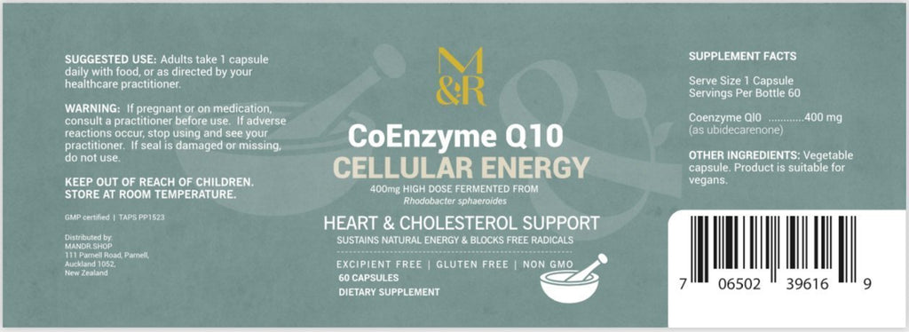 Natural Supplements - CoEnzyme Q10 Cellular Energy