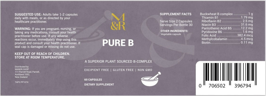 Natural Supplements - Pure Vitamin B - The Ultimate Mood, Happiness And Energy Enhancer